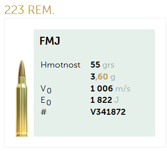 AMUNICJA SELLIER&BELLOT S&B 223 Rem. FMJ 3,6 g  / 55 grs