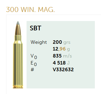 AMUNICJA SELLIER&BELLOT S&B  300 Win. Mag. Sierra 12,96 g  /  200 grs