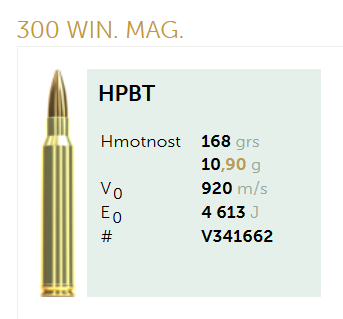 AMUNICJA SELLIER&BELLOT S&B 300 Win. Mag. HPBT 10,9 g  / 168 grs