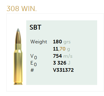 AMUNICJA SELLIER&BELLOT S&B  308 Win. Sierra 11,7 g  / 180 grs